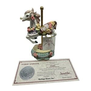 Heritage House Melodies County Fair Collection Love Story Musical Carousel Horse